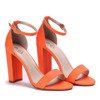 Orange neon sandals on the post Noemi - Footwear 1