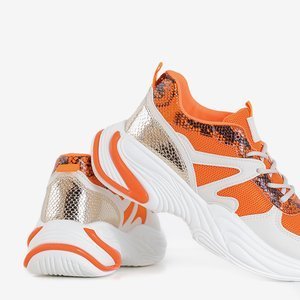 Orange women's sports shoes Waks - Footwear