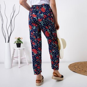 Patterned women's trousers PLUS SIZE - Clothing