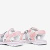Pink and gray children's sandals Belina - Footwear