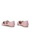 Pink ballerinas with decorative buckle Merletta - Footwear