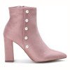 Pink boots with pearls on a high post Maya - Footwear 1