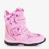 Pink girls' snow boots with patterns Atalia - Footwear