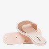 Pink - gold women's flip-flops with cubic zirconia Rocca - Footwear 1
