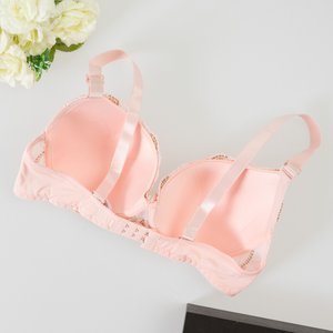 Pink padded bra with lace - Underwear
