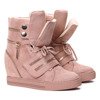 Pink sneakers on a wedge heel with Erica sliders - Footwear