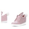 Pink sneakers with white soles with wedges and pompom Carry - Footwear 1