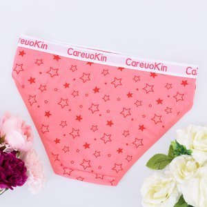 Pink women's briefs with stars - Underwear