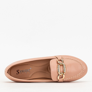 Pink women's eco leather loafers Zolli- Shoes