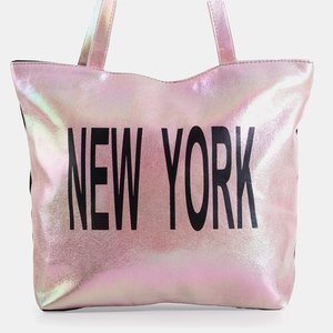 Pink women's large bag - Accessories