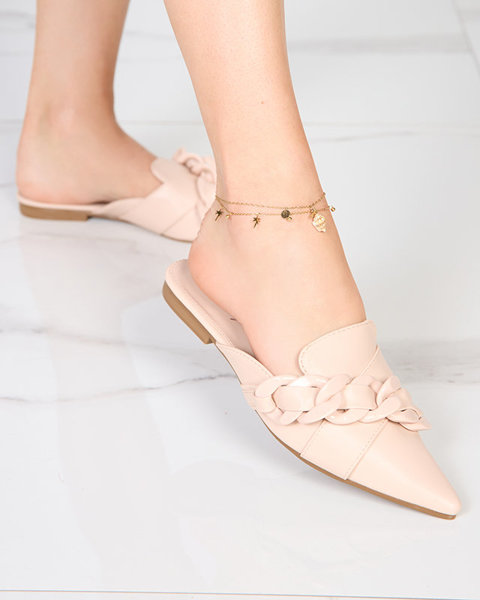 Powder-colored ballerina slippers Tallik - Footwear
