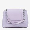Purple women's handbag with animal embossing - Handbags 1