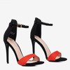 Red - black women's sandals on a high heel Gold Rush - Footwear 1
