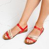 Red flat sandals Soft Sparkle - Footwear
