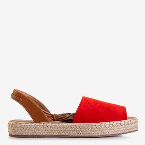 Red women's tied sandals Alvina - Footwear
