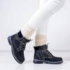 Ressalie black boots with fur - Footwear