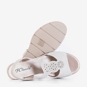 Rodeo gray women's wedge sandals - shoes