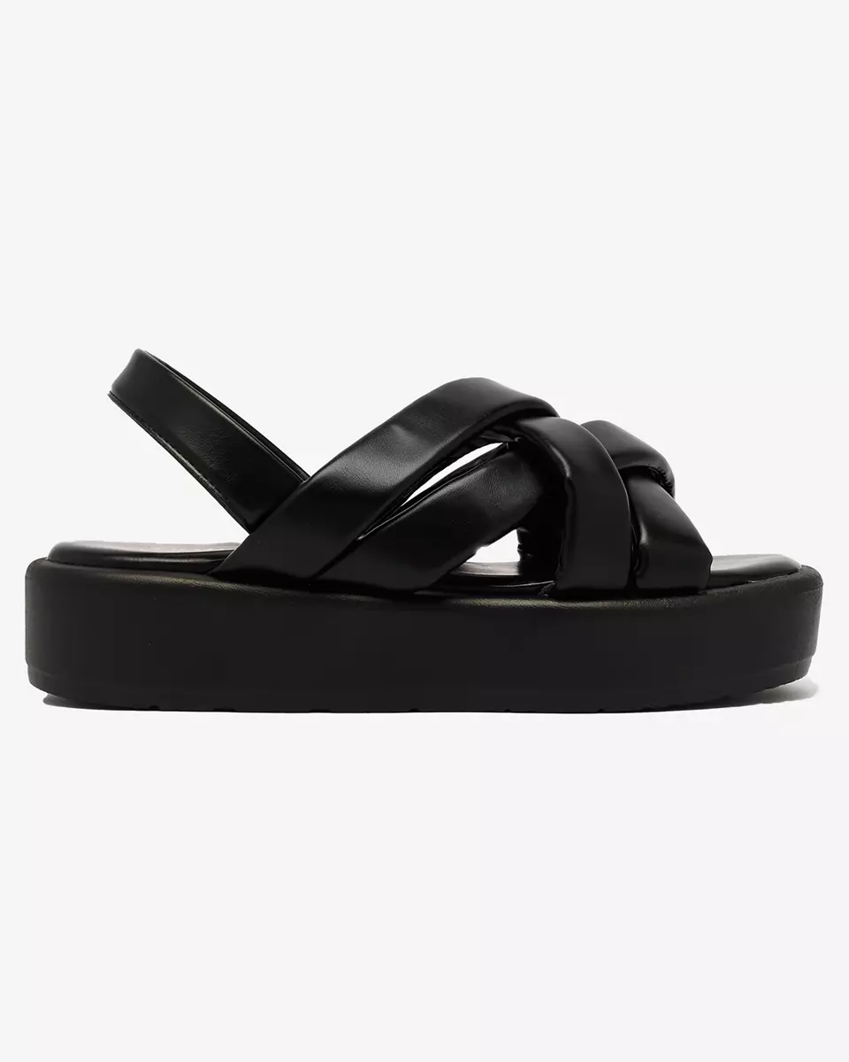 Royalfashion Black women's eco-leather platform sandals Ivenika