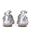 Silver, exposed espadrilles with Moren studs - Footwear
