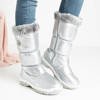 Silver insulated women's snow boots from Nordvik - Footwear