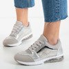 Silver sports shoes with a snake skin decoration Obsession - Footwear