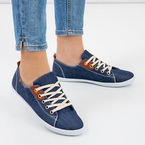 Sindri navy blue lace-up sneakers for women - shoes