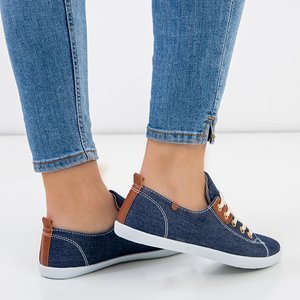 Sindri navy blue lace-up sneakers for women - shoes