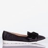 Tiana black loafers with bow - Footwear
