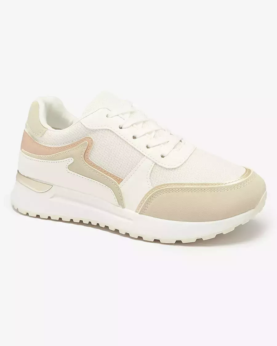 White and beige women's sports shoes Vegris - Footwear