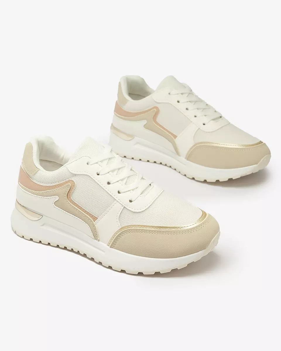 White and beige women's sports shoes Vegris - Footwear