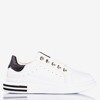 White and black sports sneakers with glitter inserts Solesca - Footwear