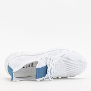 White and blue Baym women's sports shoes - Footwear