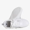 White and silver Oxana women's sneakers - Footwear