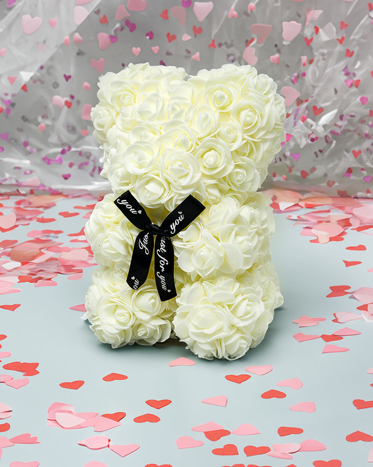 White rose teddy bear - Accessories