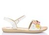 White sandals with decorative flowers Kathryn- Shoes 1