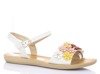 White sandals with decorative flowers Kathryn- Shoes 1