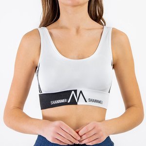 White sports bra with inscriptions - Underwear