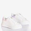 White women's sneakers with holographic Soho insert - Footwear 1