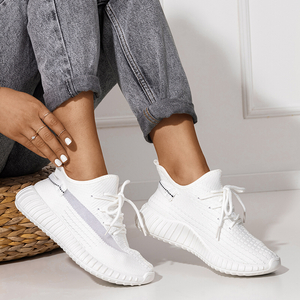 White women's sports shoes Fransi - Footwear