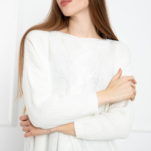 White women's tunic sweater - Clothing