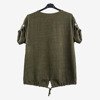 Women&#39;s green tunic with inscriptions - Blouses 1