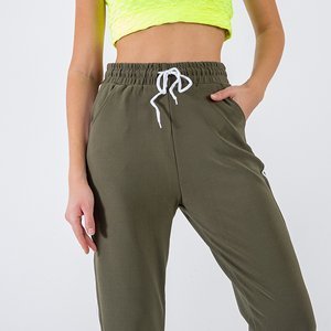 Women's Dark Green Sweatpants - Clothing