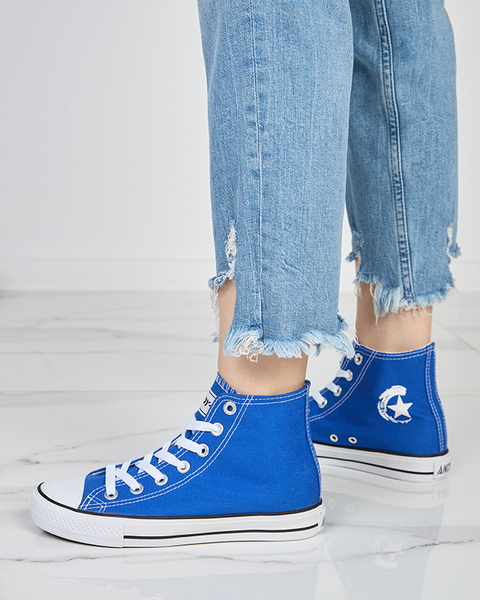 Women's Garet blue high-top sneakers - Footwear