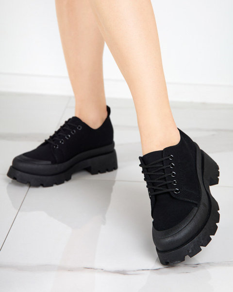 Women's black lace-up lace-up shoes Rozia - Footwear
