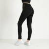 Women's black leggings with gold stripes - Clothing