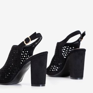 Women's black openwork sandals Chahna - Shoes