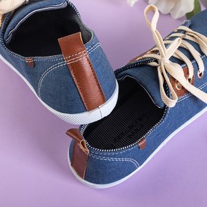 Women's blue lace-up sneakers Sindri - Footwear