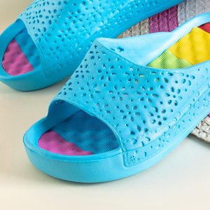 Women's blue rubber slippers Filoni - Footwear