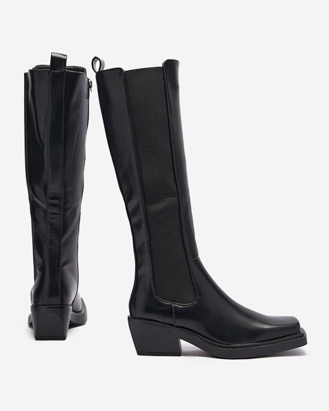 Women's boots in black Hemasi- Footwear