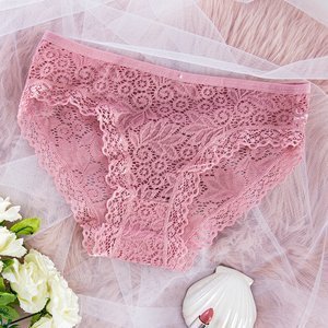 Women's coral lace panties PLUS SIZE - Underwear